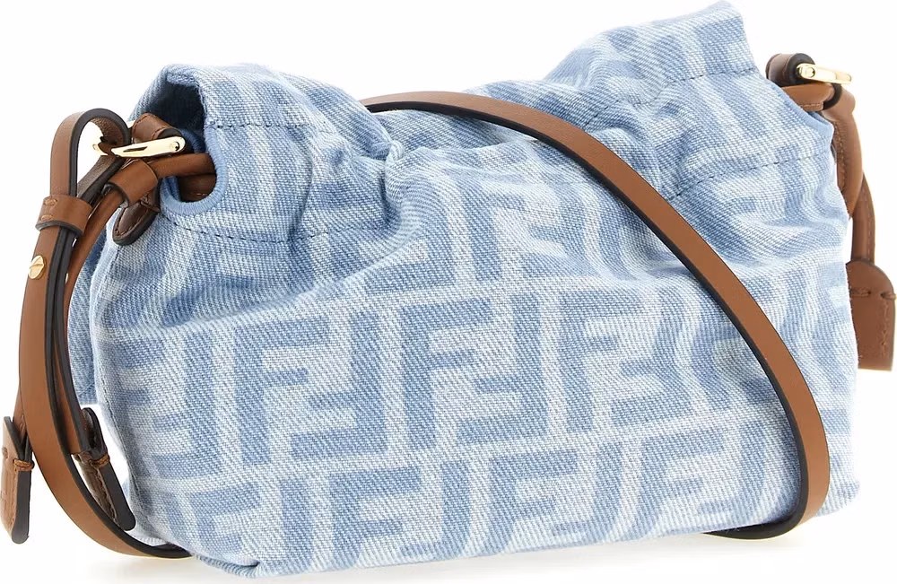 Fendi Blue Cotton Handbag
