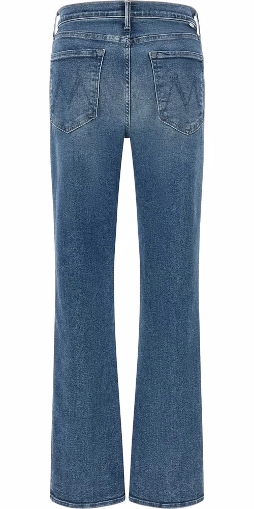 Mother Denim Blue Cotton Flared Jeans