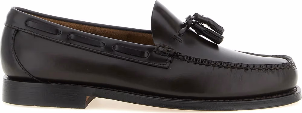 G.H. BASS Brown Cowhide Slip-On Loafers