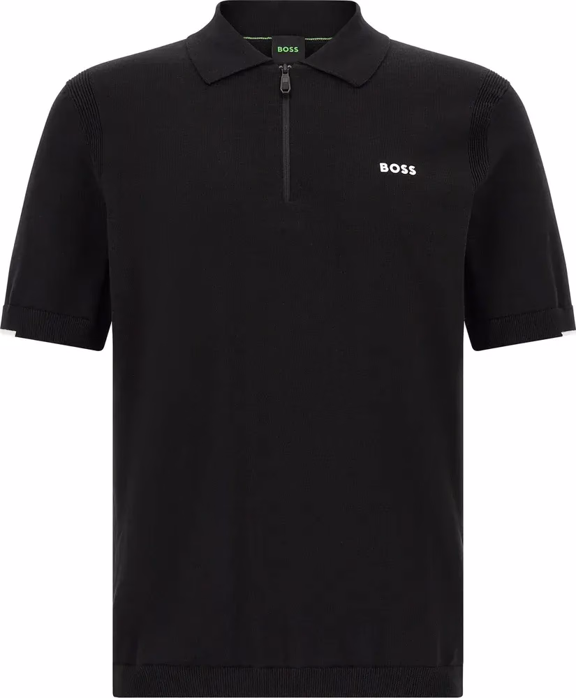 Hugo Boss Black Cotton Polo Shirt