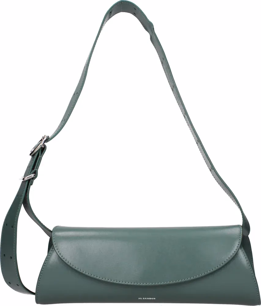Jil Sander Green Leather Crossbody Bag