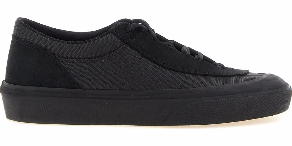 Stone Island Black Cotton Low Top Sneakers
