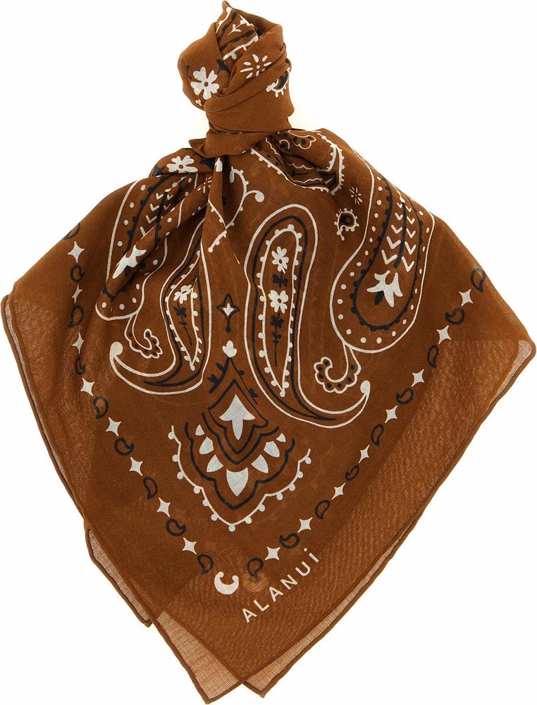 Alanui Brown Cotton Foulard