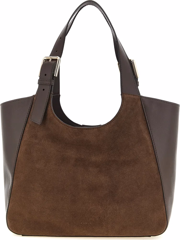 Furla Brown Calfskin Tote Bag
