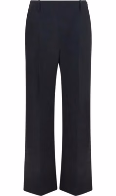 Black Polyester Casual Pants