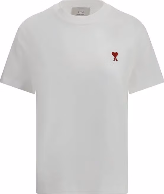 Ami Paris White Cotton T-Shirt