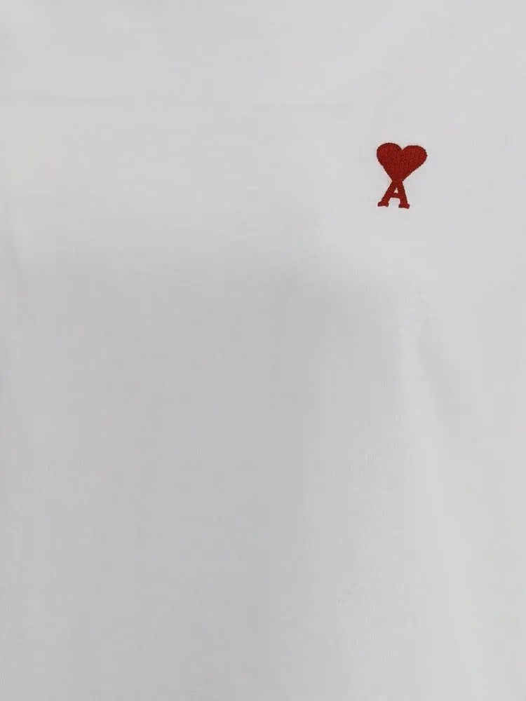 Ami Paris White Cotton T-Shirt