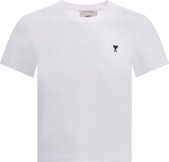 Ami Paris White Cotton T-Shirt