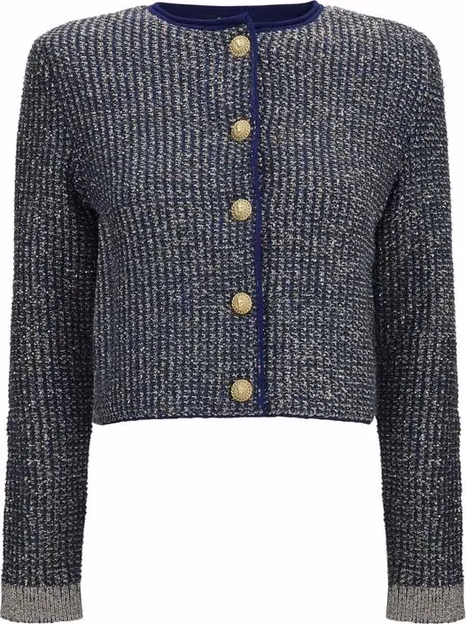 Balmain Blue Polyamide Cardigan