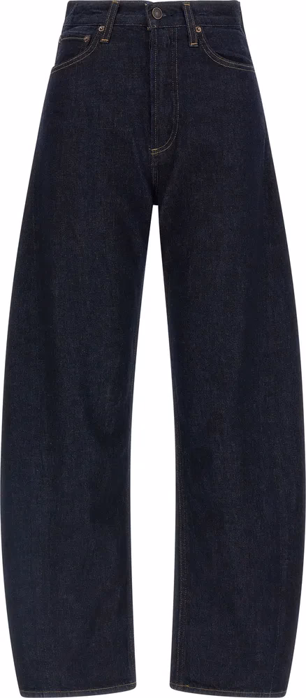 Agolde Blue Cotton High-Waisted Jean