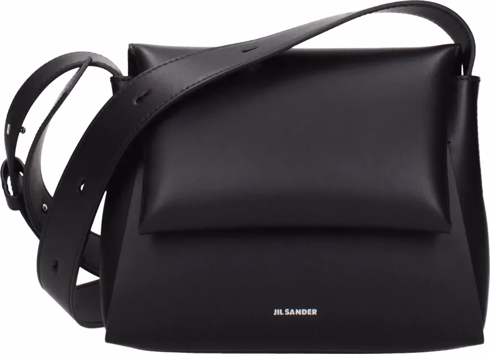 Jil Sander Black Leather Crossbody Bag