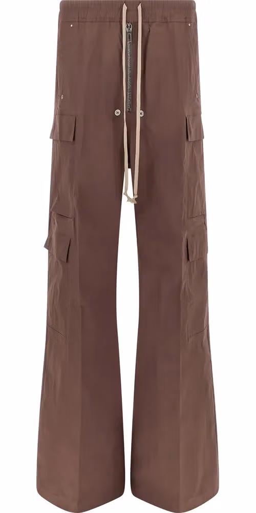 Rick Owens Brown Cotton Flared Pants