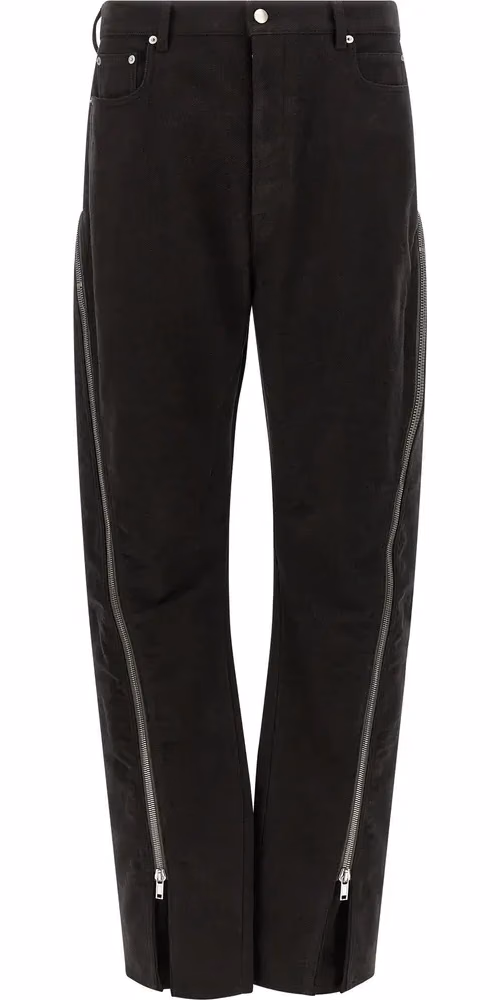 Rick Owens Black Cotton Flared Pants