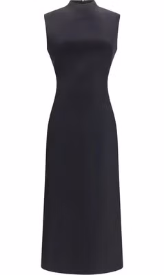 Black Wool Oves Aries Casual Dress
