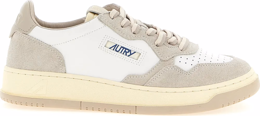 Autry Gray Cowhide Low Top Sneakers