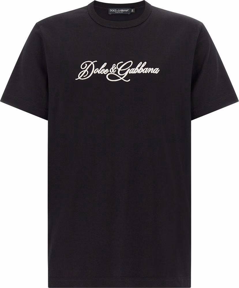Dolce & Gabbana Black Cotton T-Shirt