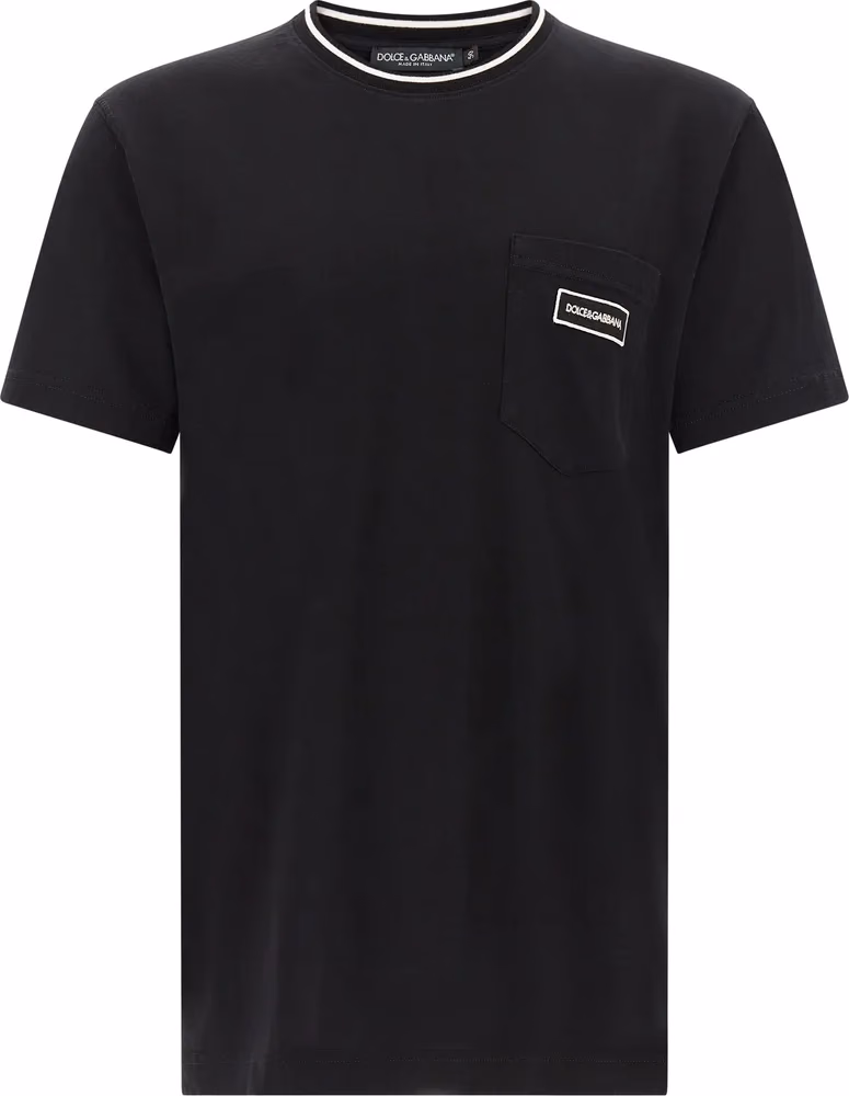 Dolce & Gabbana Black Cotton T-Shirt
