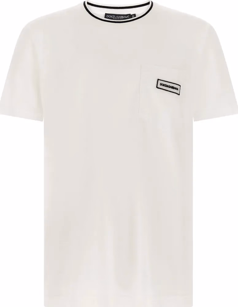 Dolce & Gabbana White Cotton T-Shirt