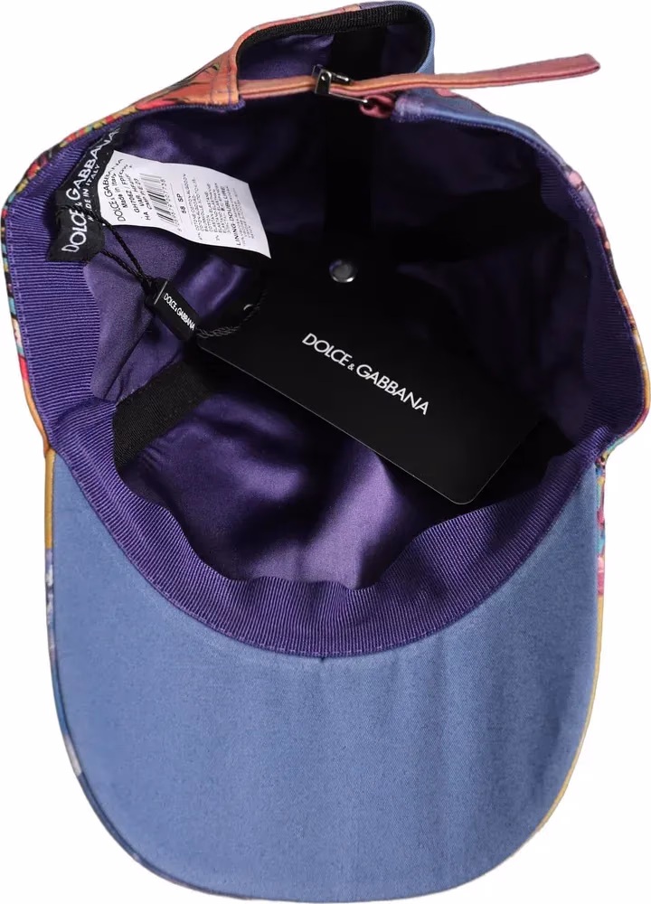 Dolce & Gabbana Multicolor Tropical Themed Baseball Capello Hat