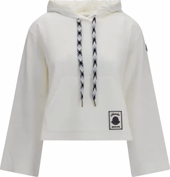 Moncler White Cotton Sweatshirt