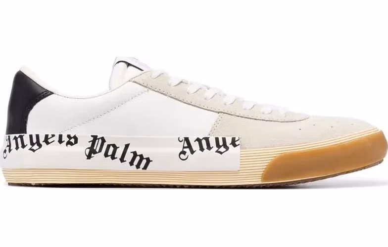 Palm Angels Beige Calfskin Low Top Sneakers
