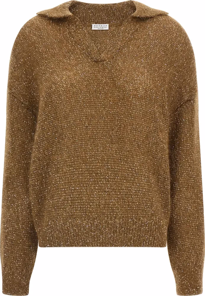 Brunello Cucinelli Brown Polyamide Polo Shirt