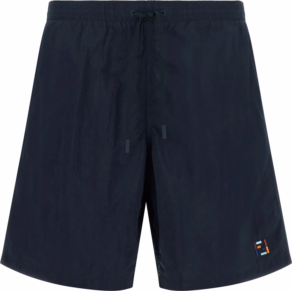 Fendi Blue Polyamide Swim Shorts