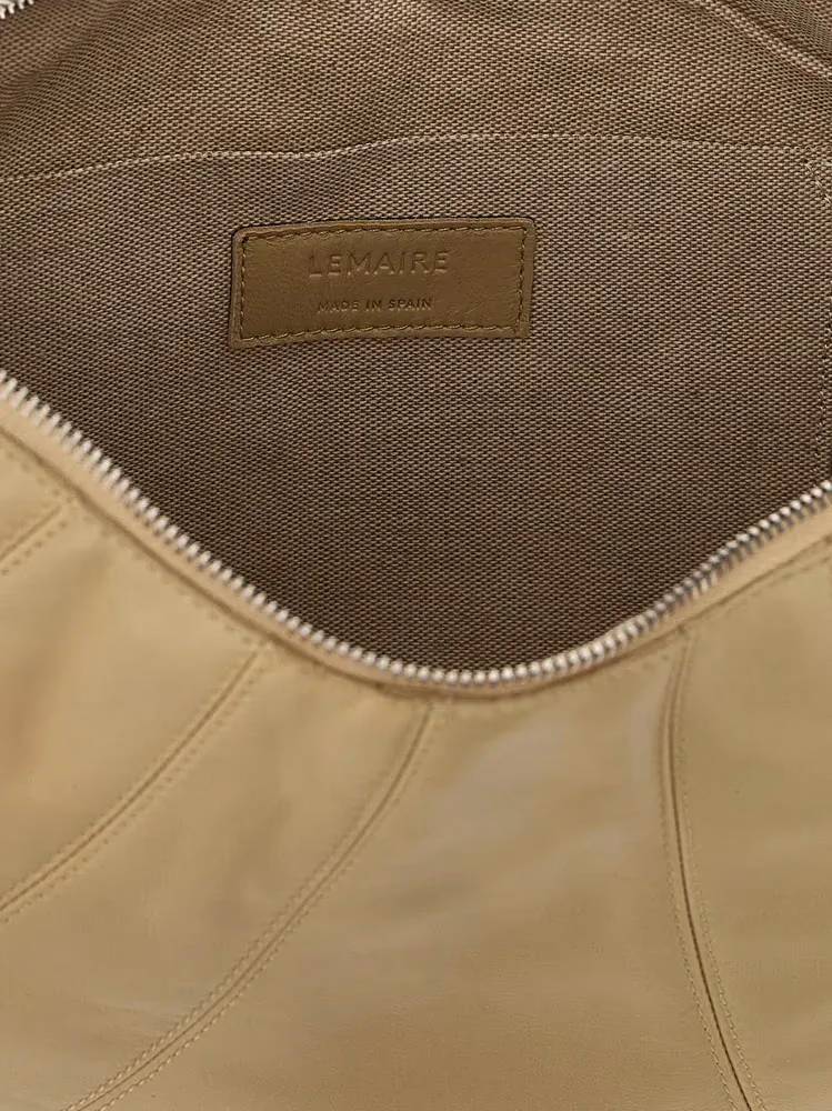Lemaire Beige Lamb Leather Shoulder Bag