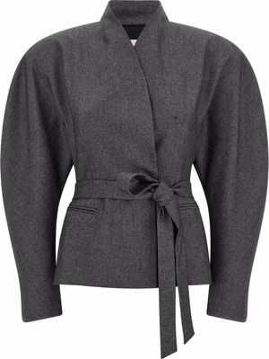 Gray Polyester Blazer