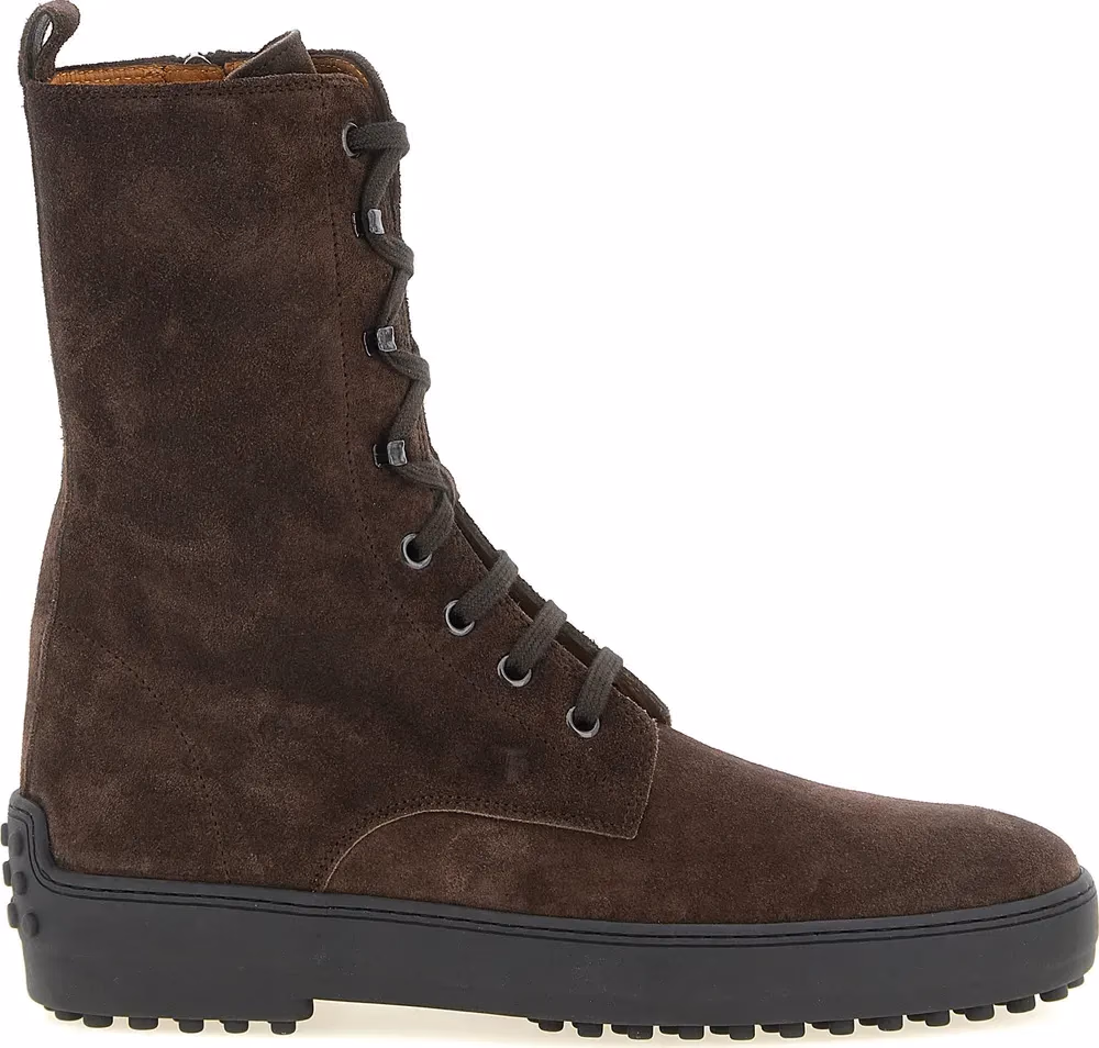 Tod's Brown Calfskin Ankle Boots
