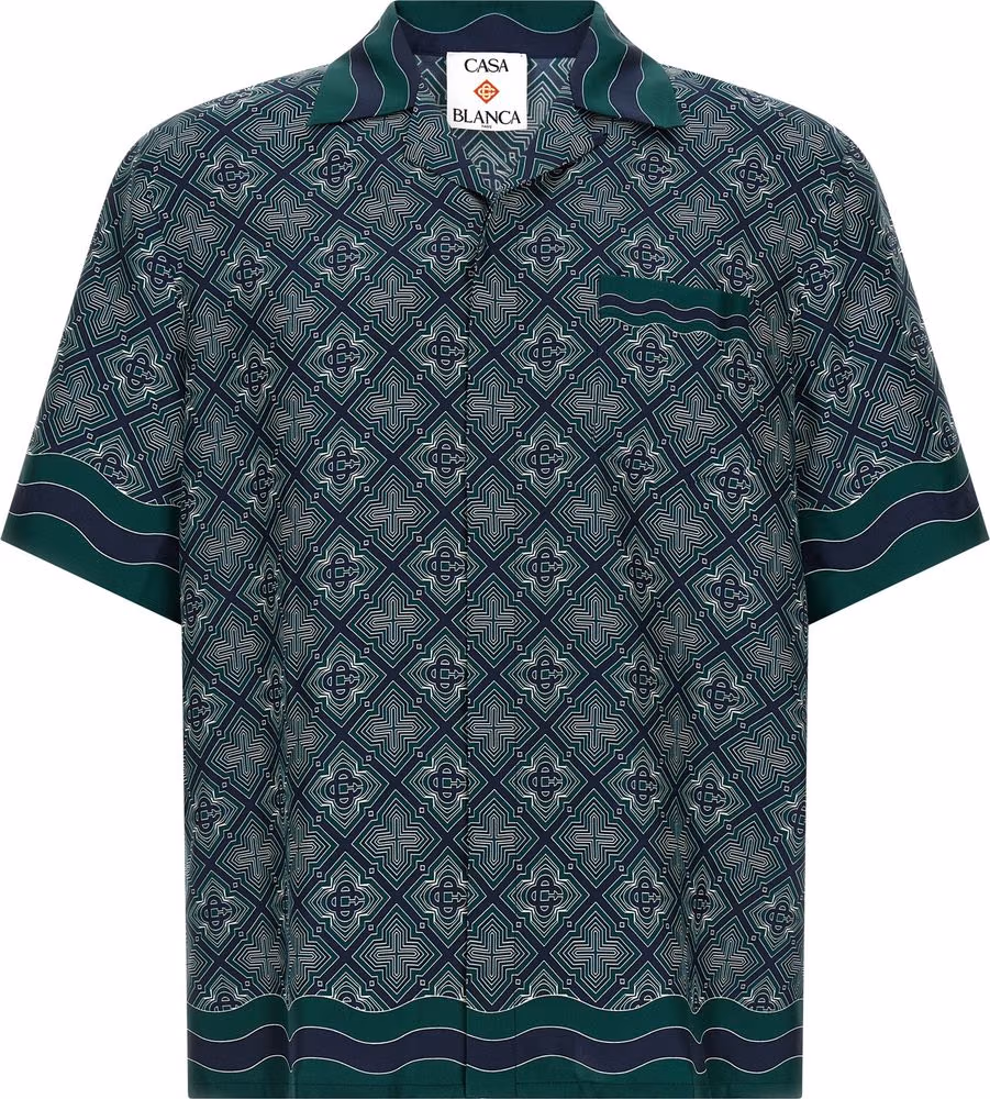Casablanca Bicolor Silk Blouse