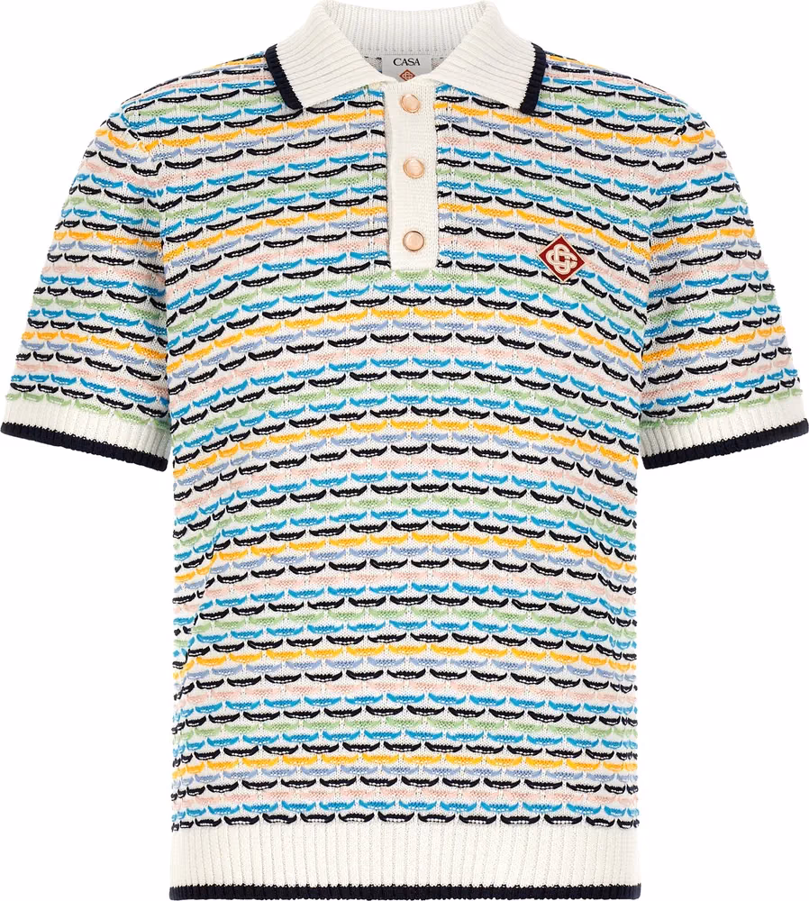 Casablanca Multicolor Cotton Polo Shirt