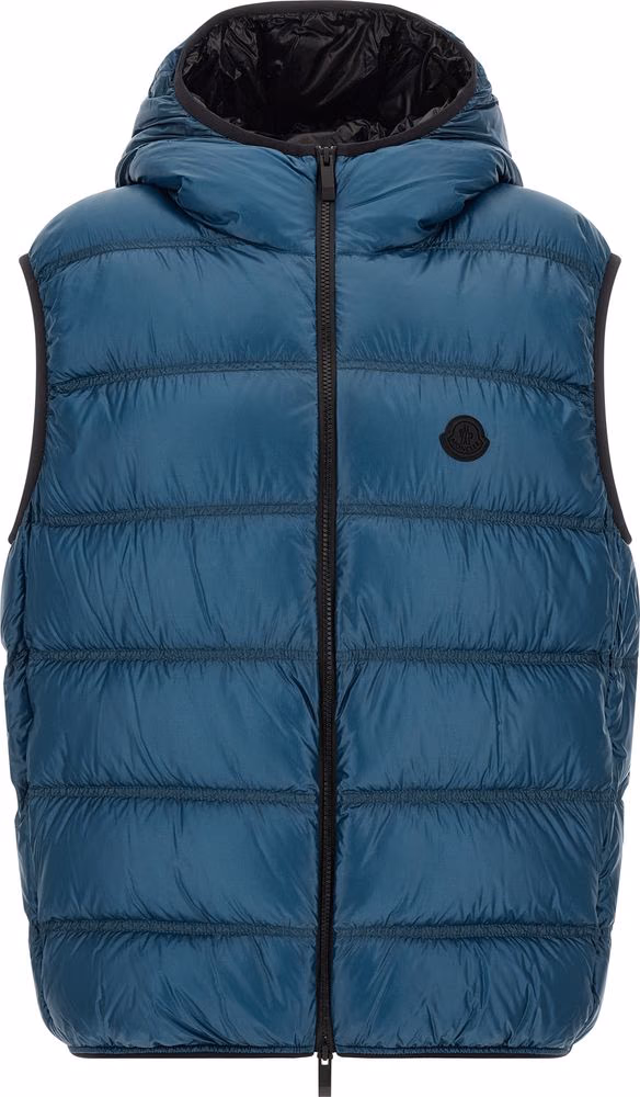 Moncler Blue Polyamide Full-Length Jacket