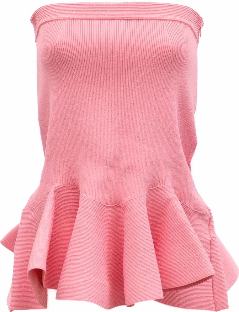 Alexander McQueen Light Pink Viscose Top