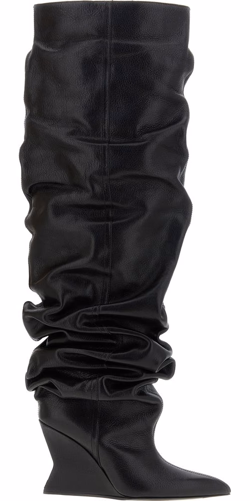 Balmain Black Calfskin Over The Knee