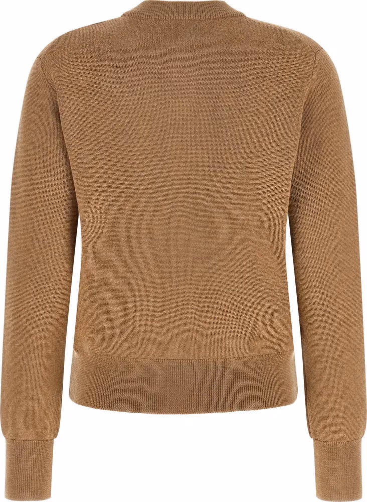 Ami Paris Beige Wool Cardigan