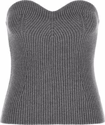 Gray Virgin Wool Blouse