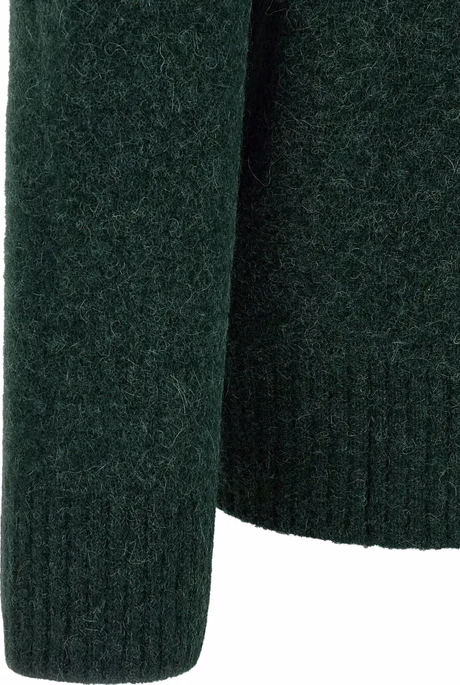 Ami Paris Bicolor Alpaca Leather Polo Shirt