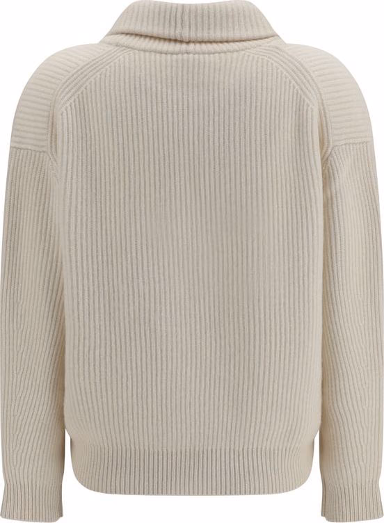 Forte_Forte White Wool Oves Aries Cardigan