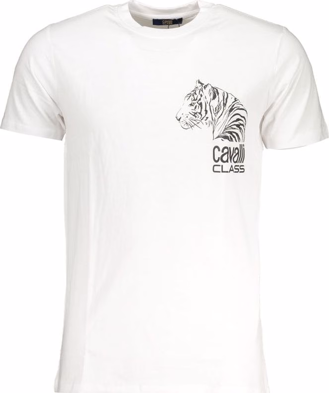 Cavalli Class Bianco Cotton Men's T-Shirt