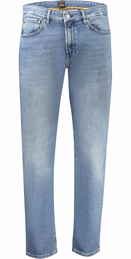 Hugo Boss Blue Cotton Men's Regular-Fit Jeans