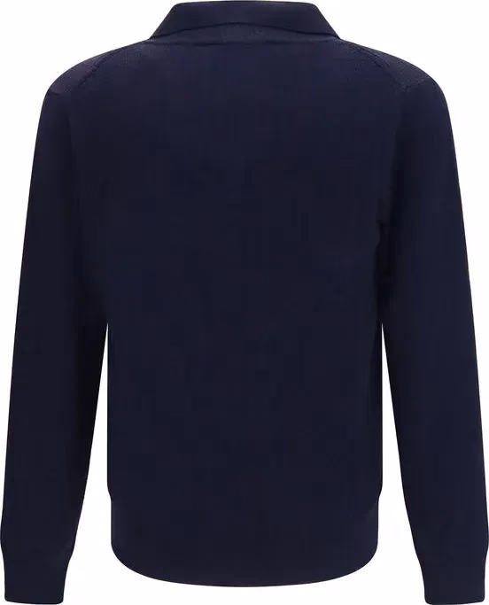 Brooksfield Blue Wool Oves Aries Sweatshirt