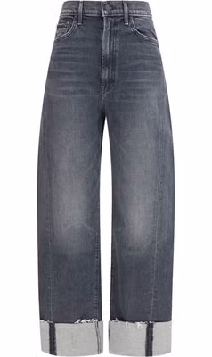 Black Cotton Cropped Jeans