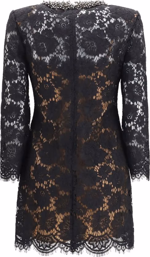Self-Portrait Black Polyamide Cocktail Dress