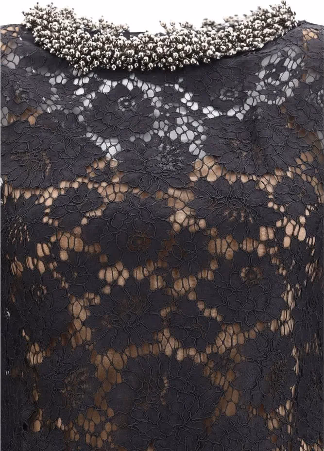 Self-Portrait Black Polyamide Cocktail Dress