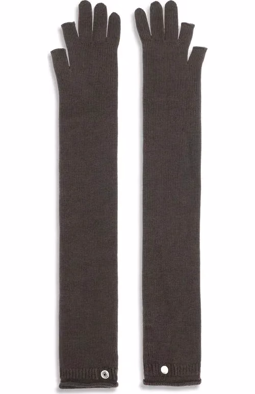 Rick Owens Gray Wool Oves Aries Gloves