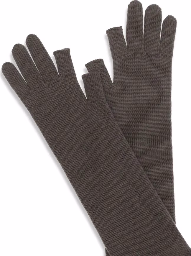 Rick Owens Gray Wool Oves Aries Gloves