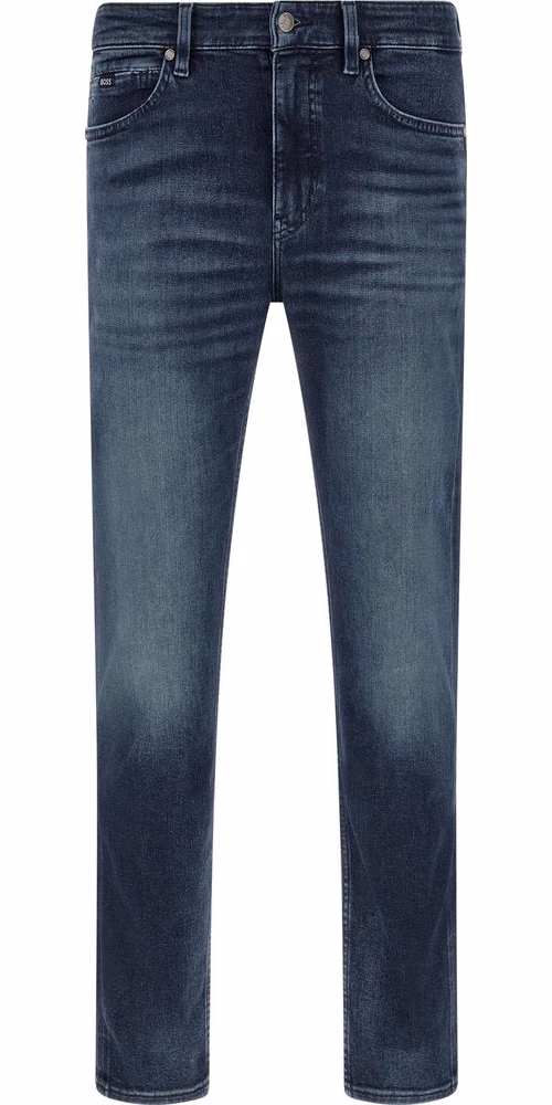 Hugo Boss Blue Cotton Tapered Jeans