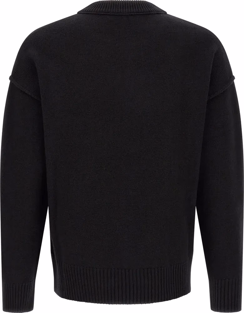 Ami Paris Black Wool Cardigan