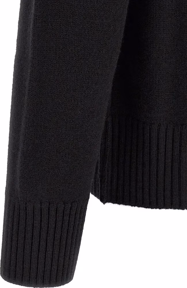 Ami Paris Black Wool Cardigan